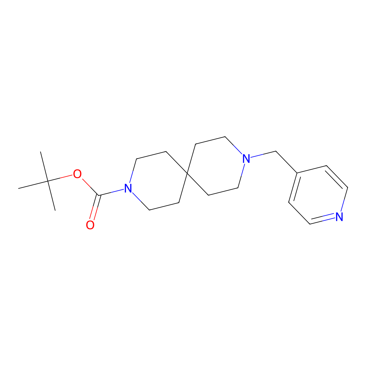 9-(Pyridin-4-yl-methyl)-3,9-diazaspiro[5.5]undecane-3-carboxylic acid tert-butyl ester molecular structure, CAS 1246508-52-0