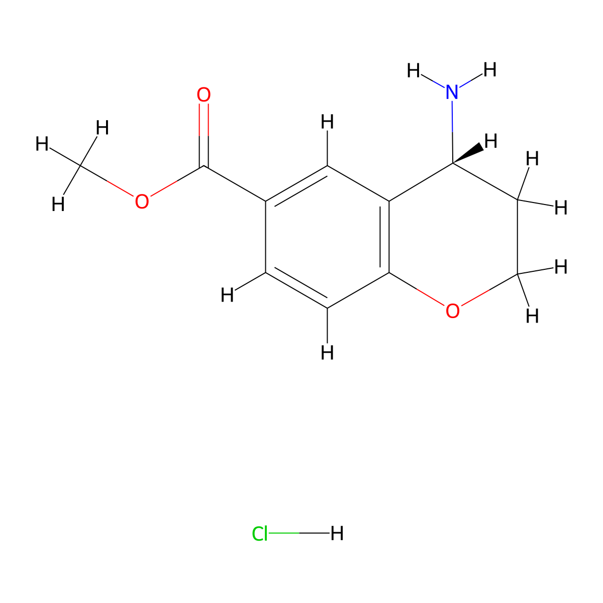 (r)-Methyl 4-aminochroman-6-carboxylate hydrochloride molecular structure, CAS 1246509-59-0