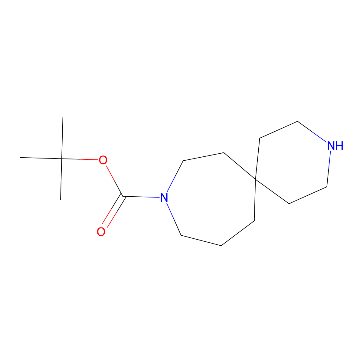 Tert-butyl 3,9-diazaspiro[5.6]dodecane-9-carboxylate molecular structure, CAS 1246509-85-2