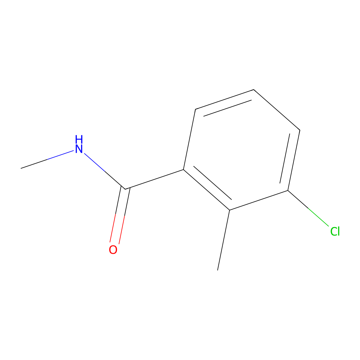 3-chloro-N,2-dimethylbenzamide molecular structure, CAS 1246521-32-3