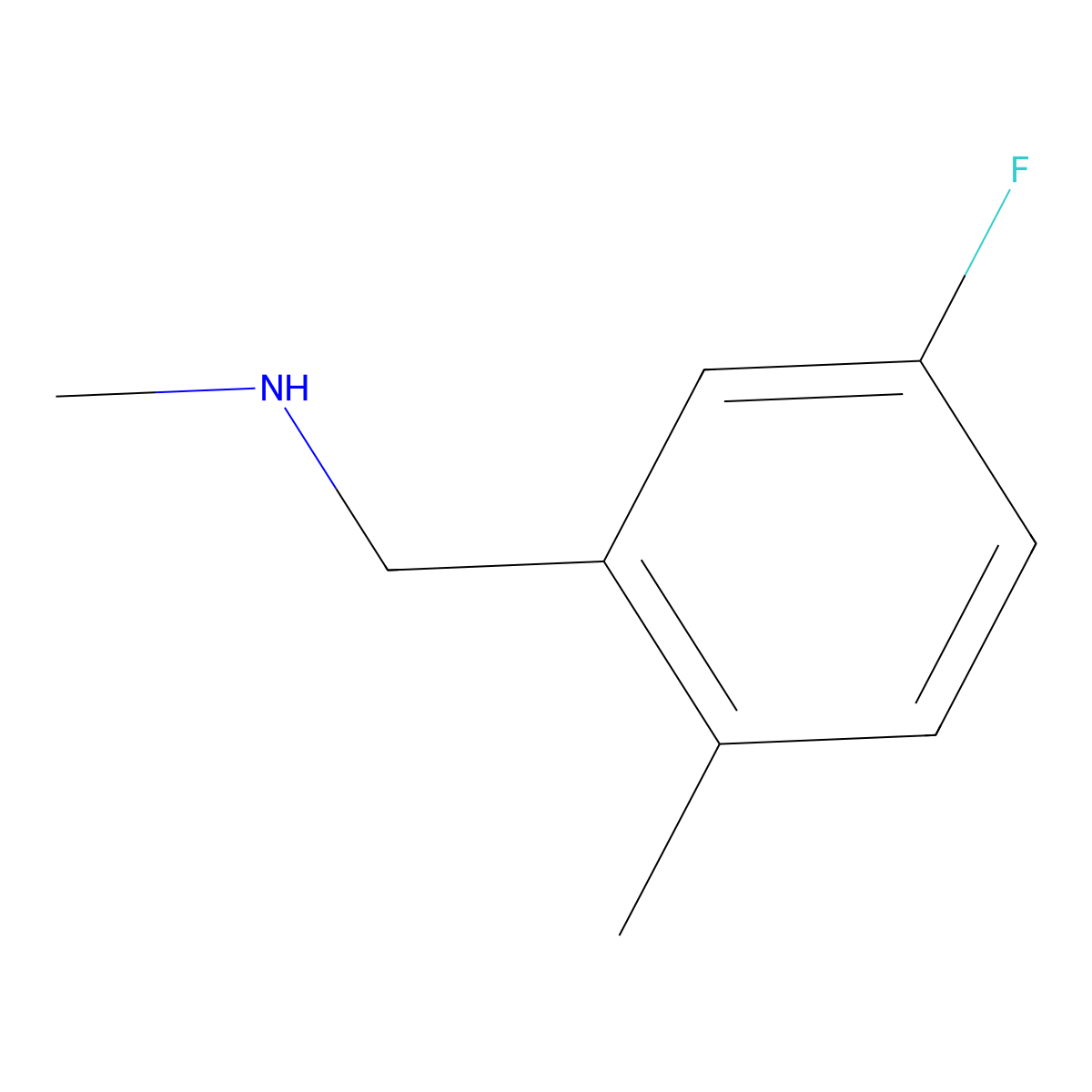 [(5-Fluoro-2-methylphenyl)methyl](methyl)amine molecular structure, CAS 1246521-34-5