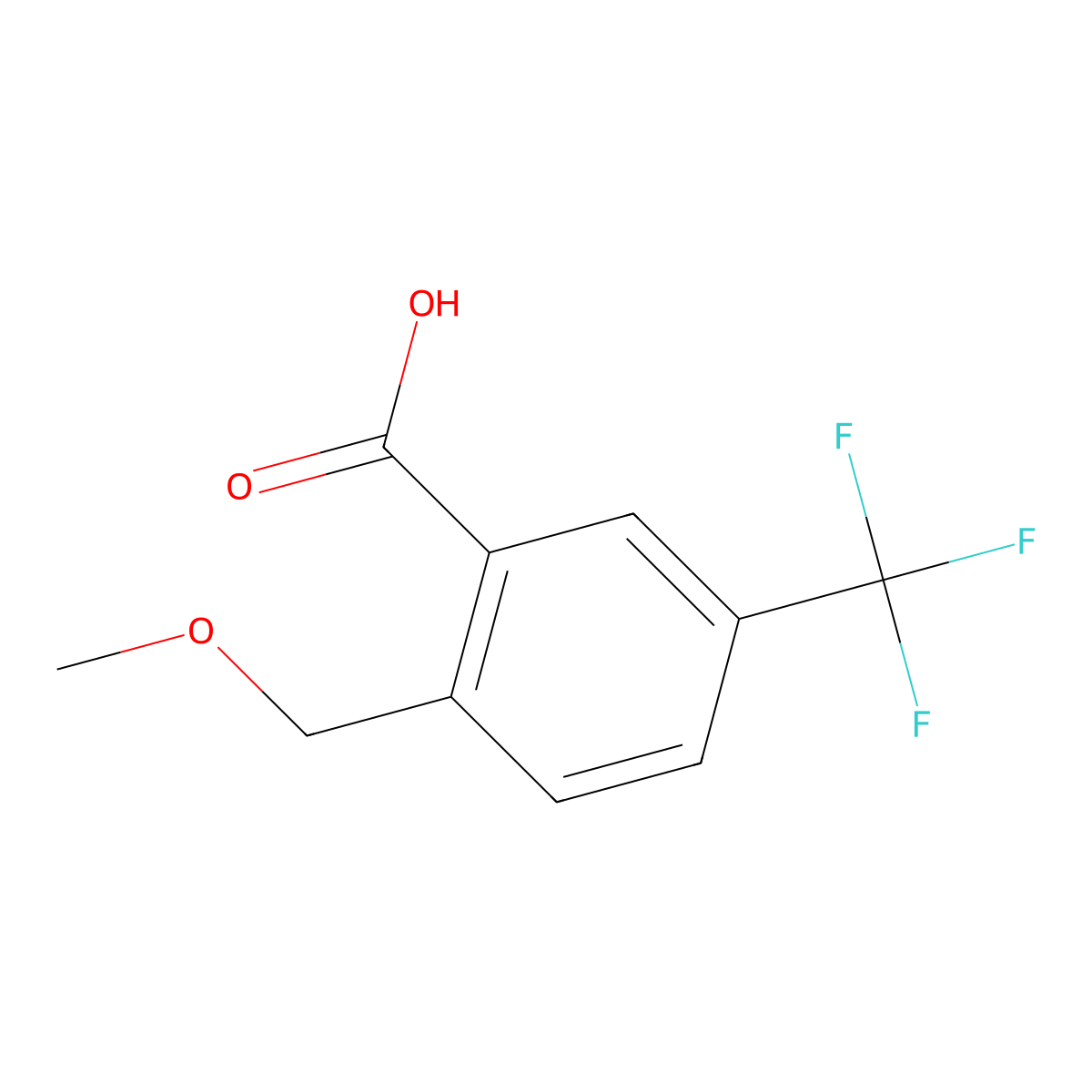 2-(Methoxymethyl)-5-(trifluoromethyl)benzoic acid molecular structure, CAS 1246522-54-2