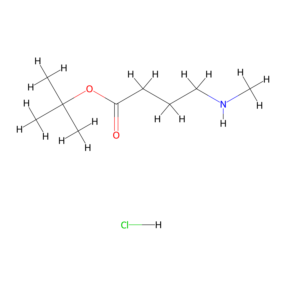 Tert-butyl 4-(methylamino)butanoate hydrochloride molecular structure, CAS 1246527-48-9