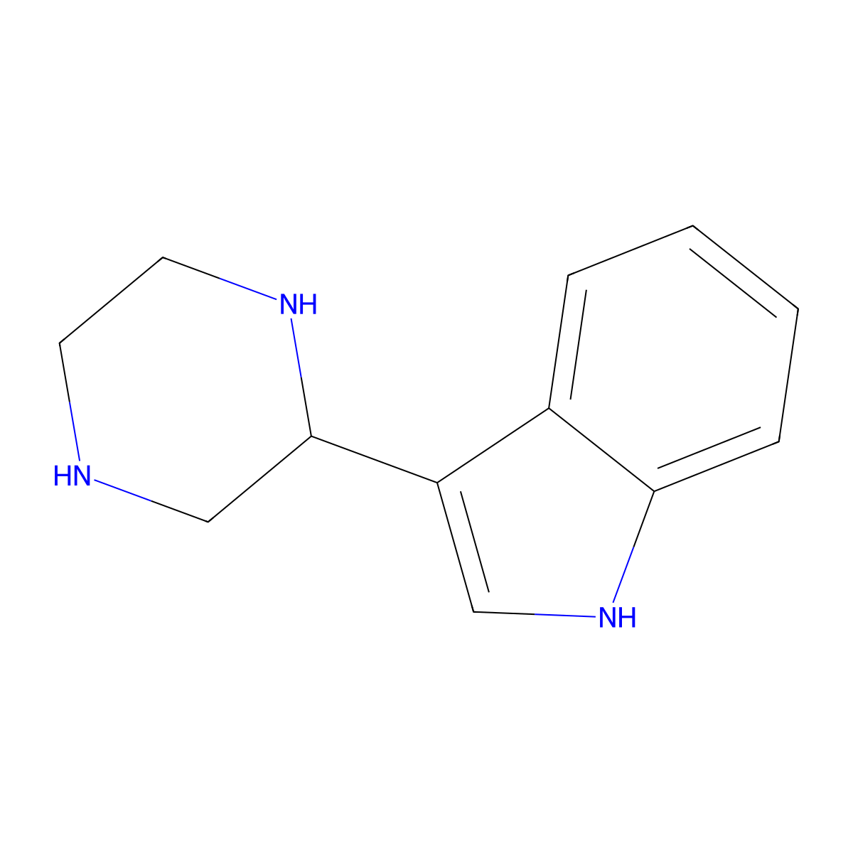 (S)-3-(Piperazin-2-yl)-1H-indole molecular structure, CAS 1246543-18-9