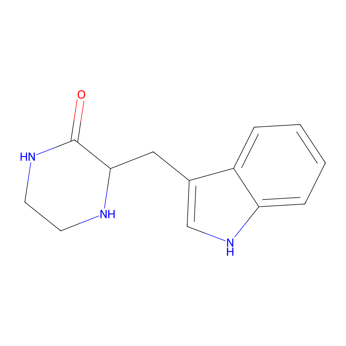 (3R)-3-[(1H-indol-3-yl)methyl]piperazin-2-one molecular structure, CAS 1246543-30-5