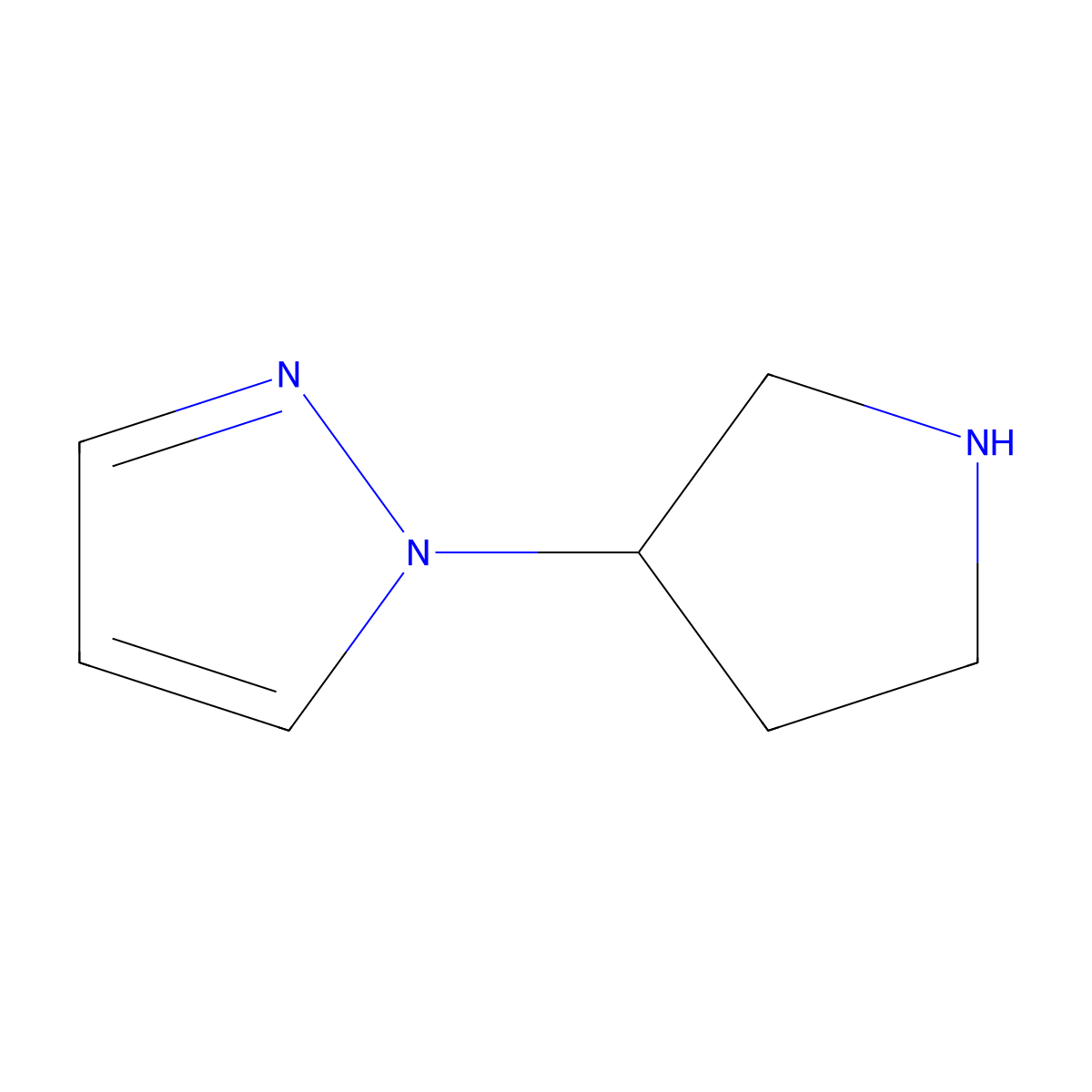 (S)-1-(Pyrrolidin-3-YL)-1H-pyrazole molecular structure, CAS 1246543-31-6