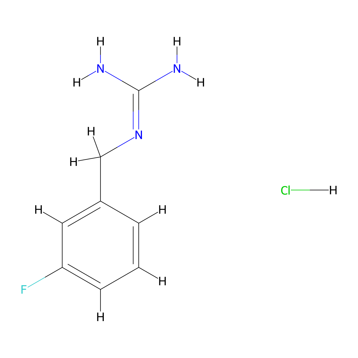 1-(3-Fluorobenzyl)guanidine Hydrochloride molecular structure, CAS 1246547-53-4