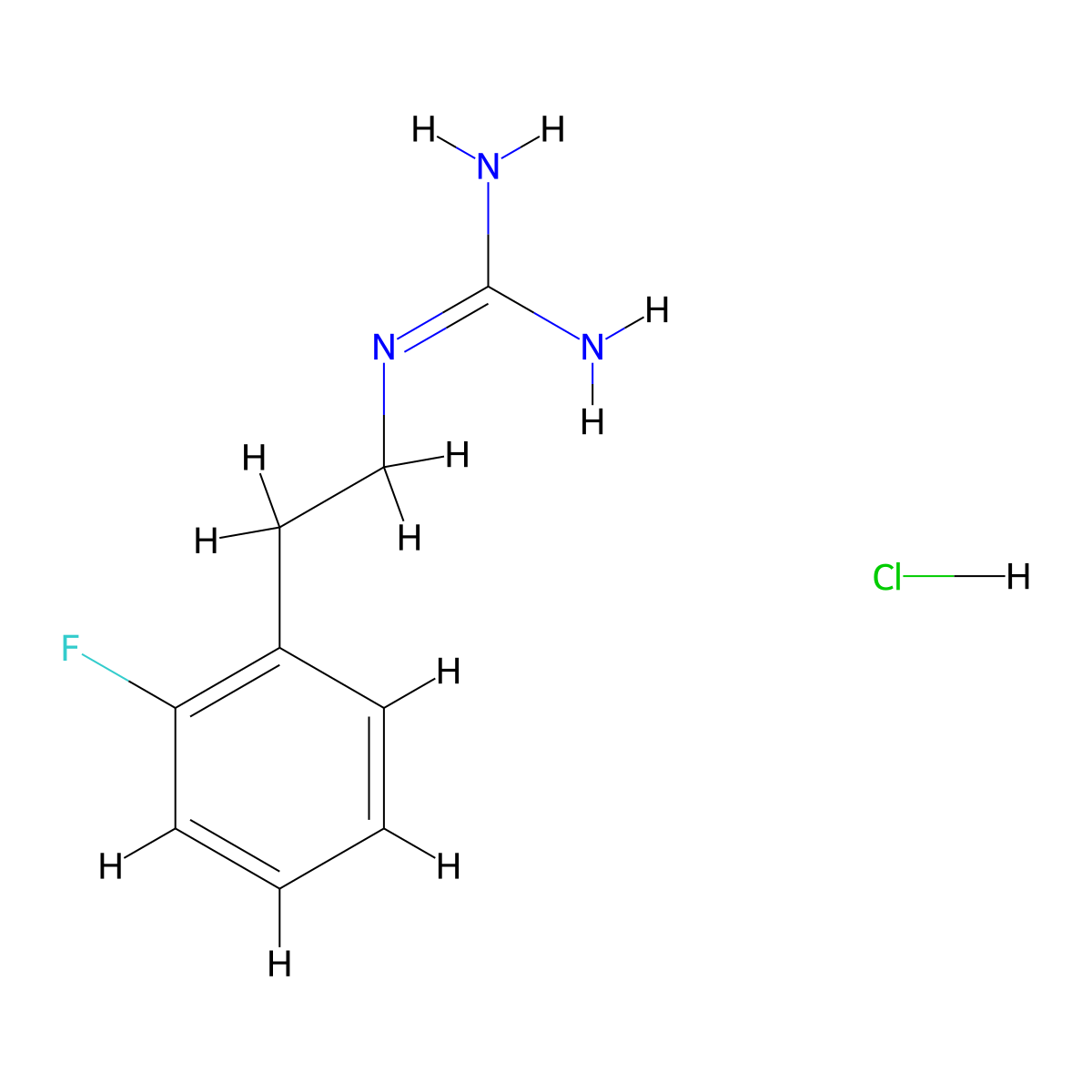 1-[2-(2-Fluorophenyl)ethyl]guanidine hydrochloride molecular structure, CAS 1246547-57-8