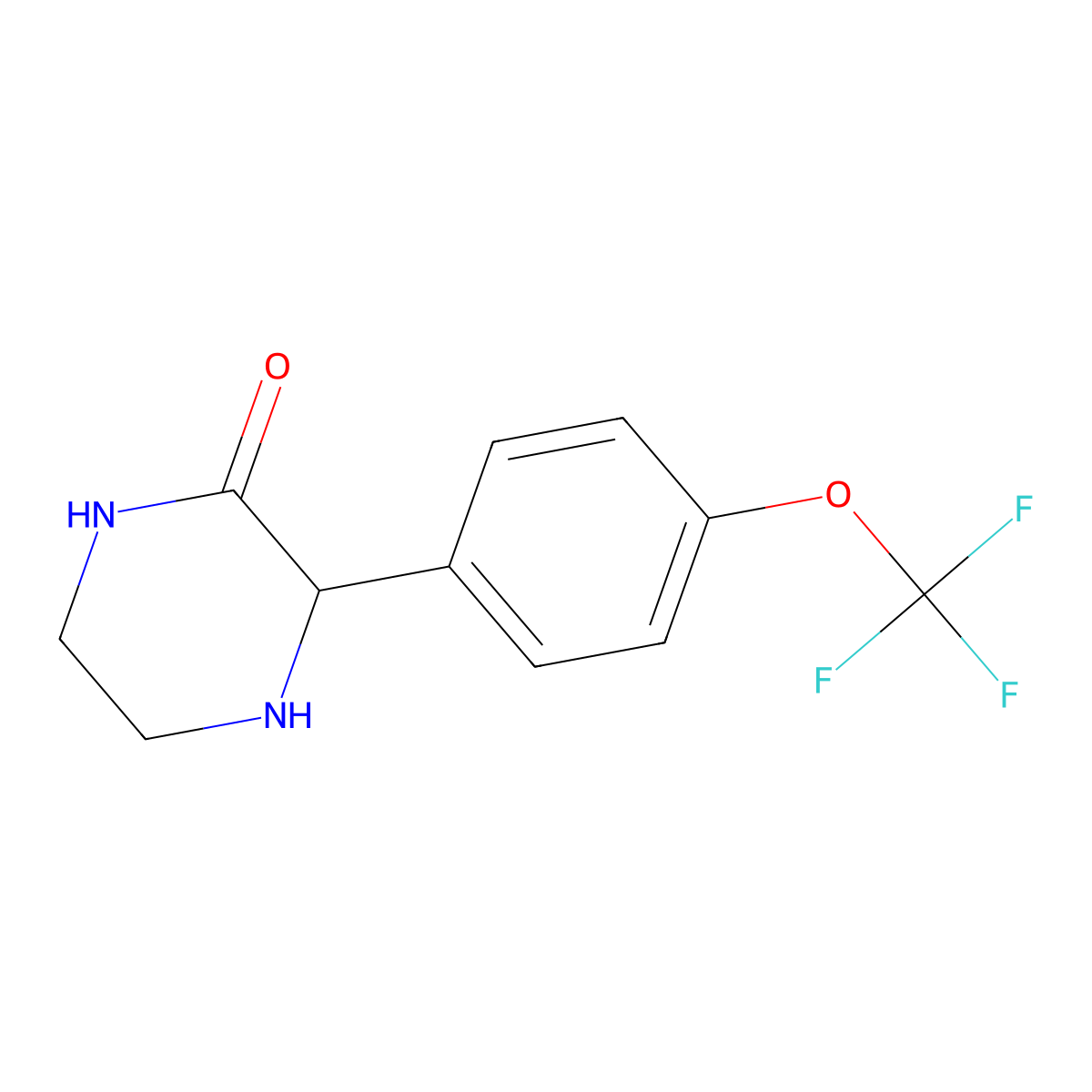 3-(4-(Trifluoromethoxy)phenyl)piperazin-2-one molecular structure, CAS 1246548-45-7