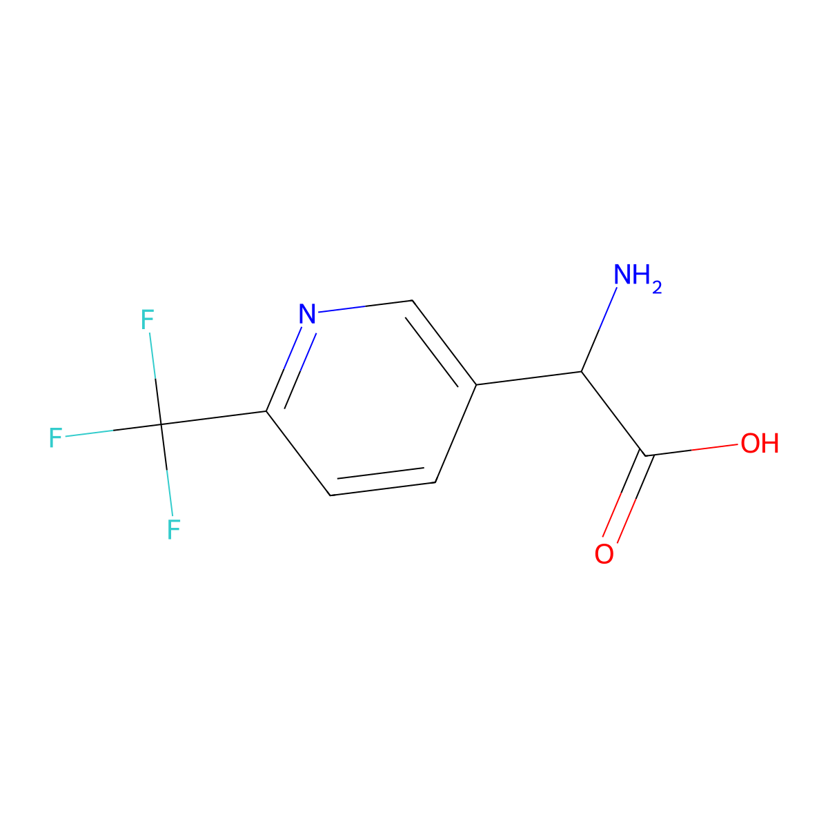 2-Amino-2-(6-(trifluoromethyl)pyridin-3-YL)acetic acid molecular structure, CAS 1246548-47-9