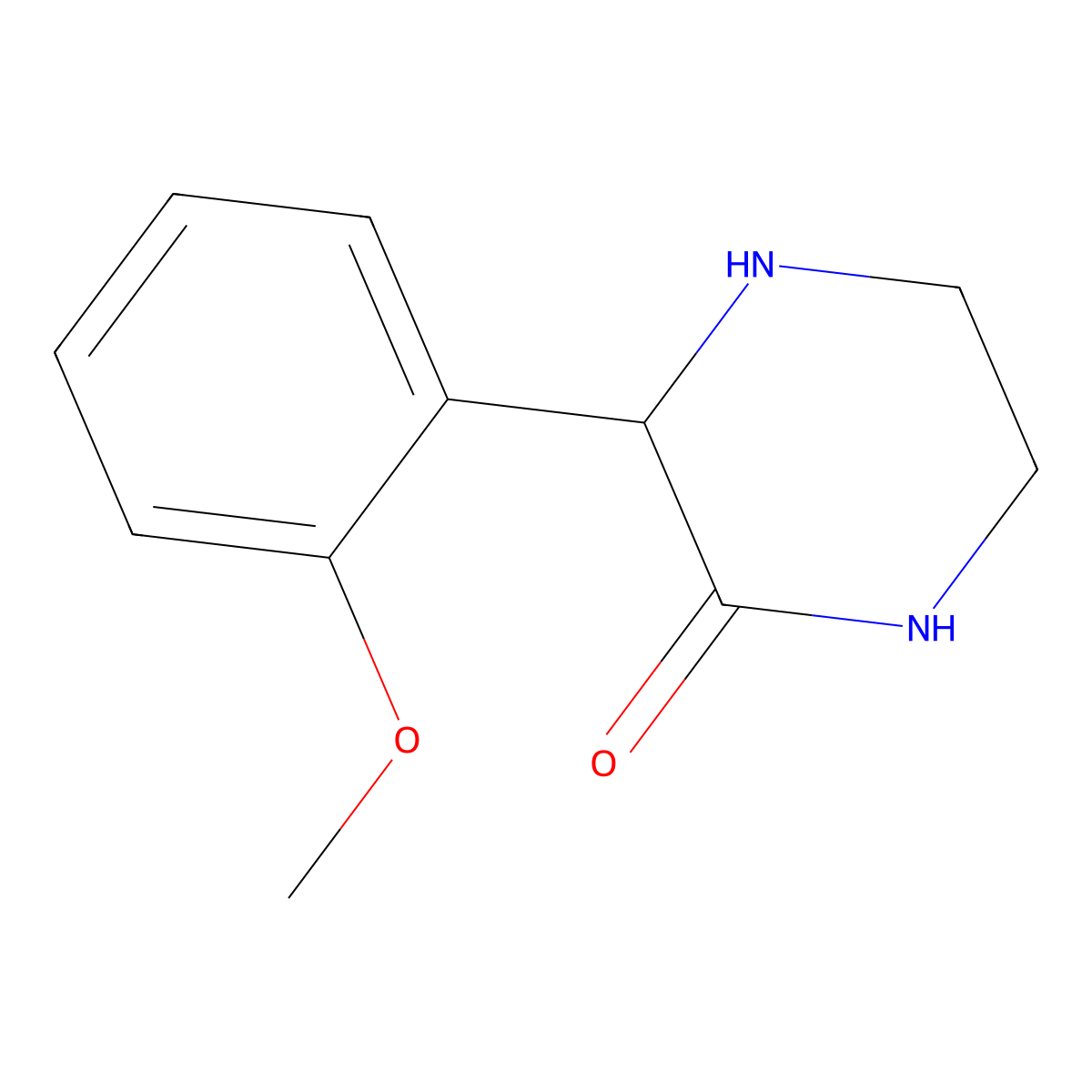 3-(2-Methoxyphenyl)piperazin-2-one molecular structure, CAS 1246548-55-9