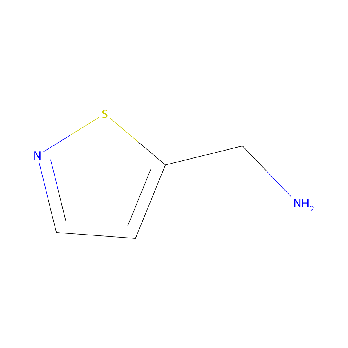 Isothiazol-5-ylmethanamine molecular structure, CAS 1246548-62-8