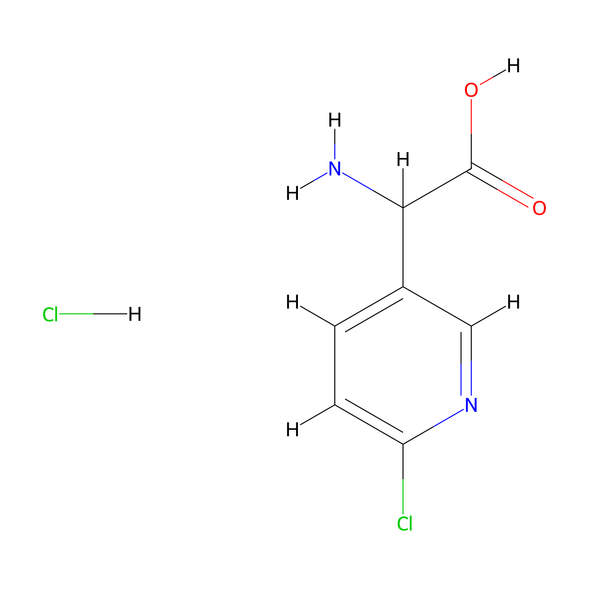 2-Amino-2-(6-chloropyridin-3-YL)acetic acid hydrochloride molecular structure, CAS 1246548-77-5