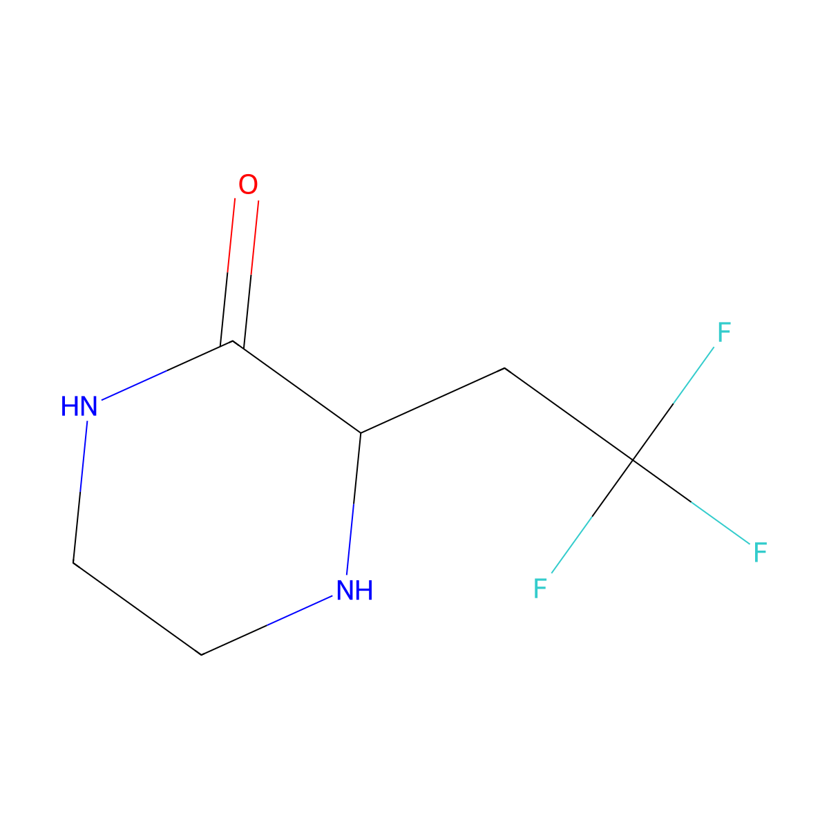 3-(2,2,2-Trifluoroethyl)piperazin-2-one molecular structure, CAS 1246548-79-7