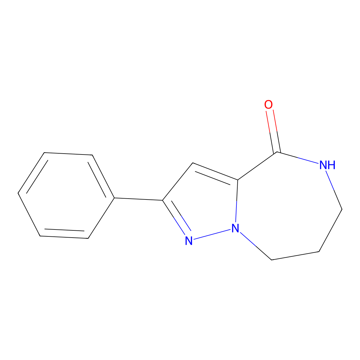 2-Phenyl-5,6,7,8-tetrahydropyrazolo[1,5-a][1,4]diazepin-4-one molecular structure, CAS 1246548-90-2