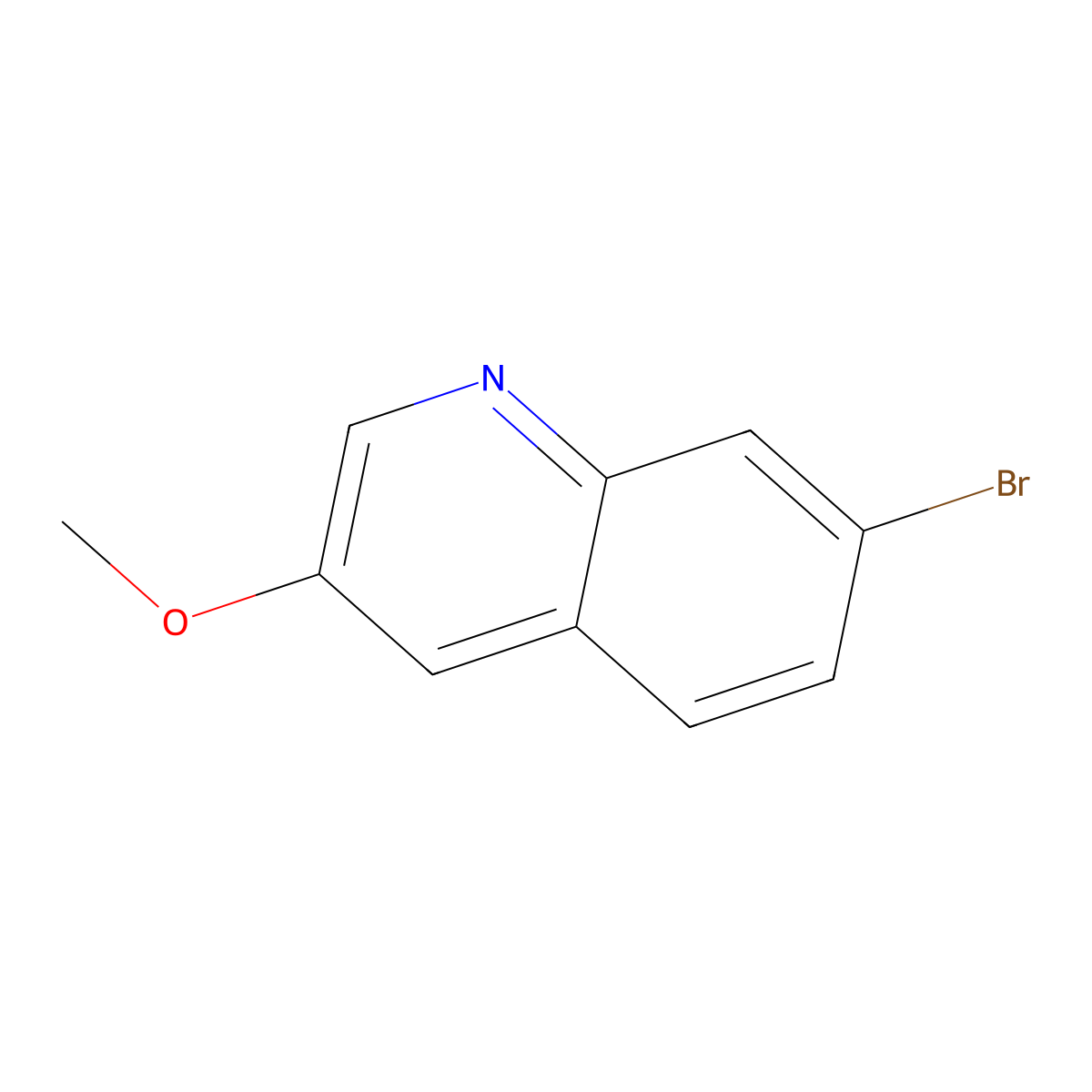 7-Bromo-3-methoxyquinoline molecular structure, CAS 1246548-95-7