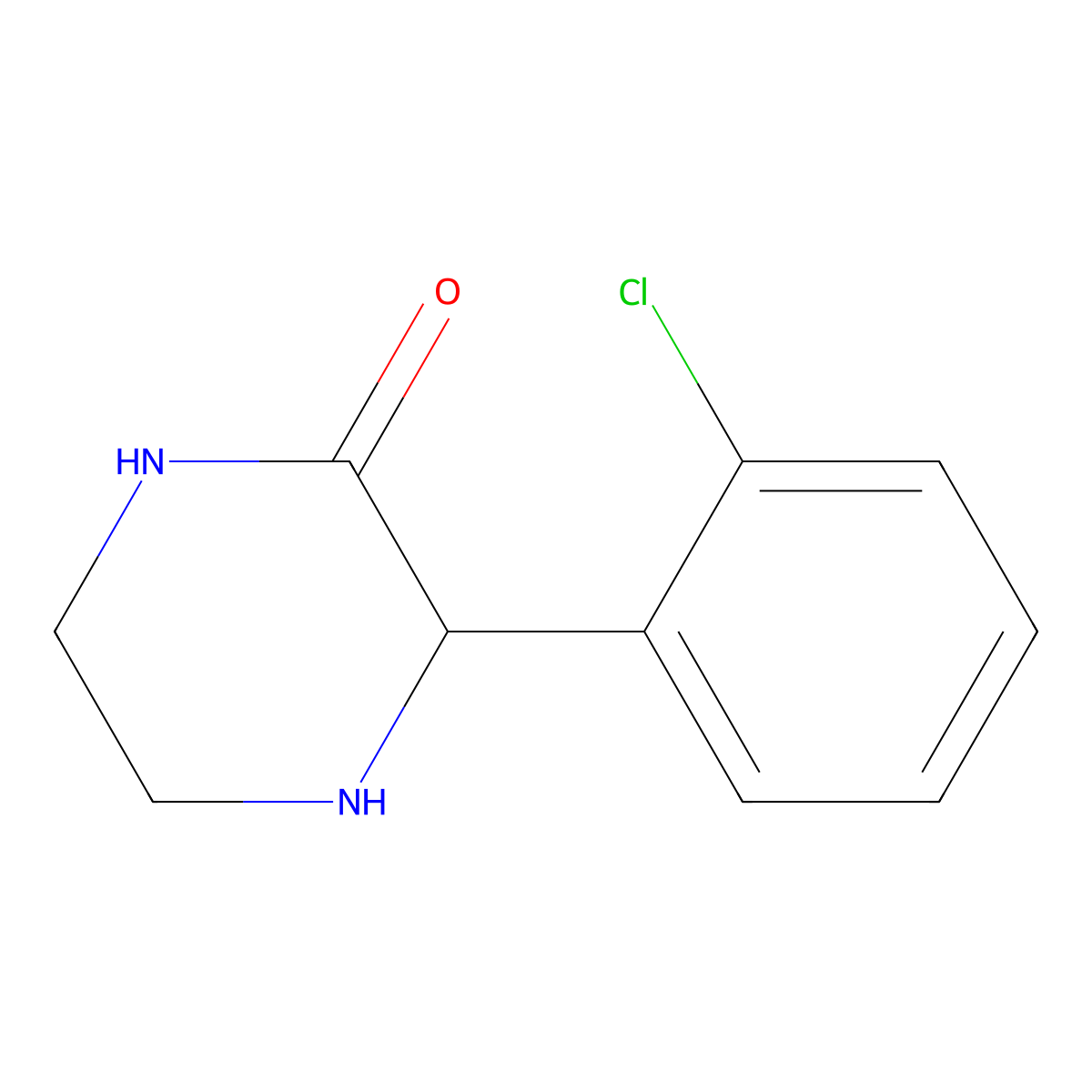 3-(2-Chlorophenyl)piperazin-2-one molecular structure, CAS 1246549-31-4
