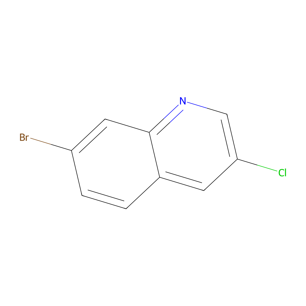 7-Bromo-3-chloroquinoline molecular structure, CAS 1246549-62-1