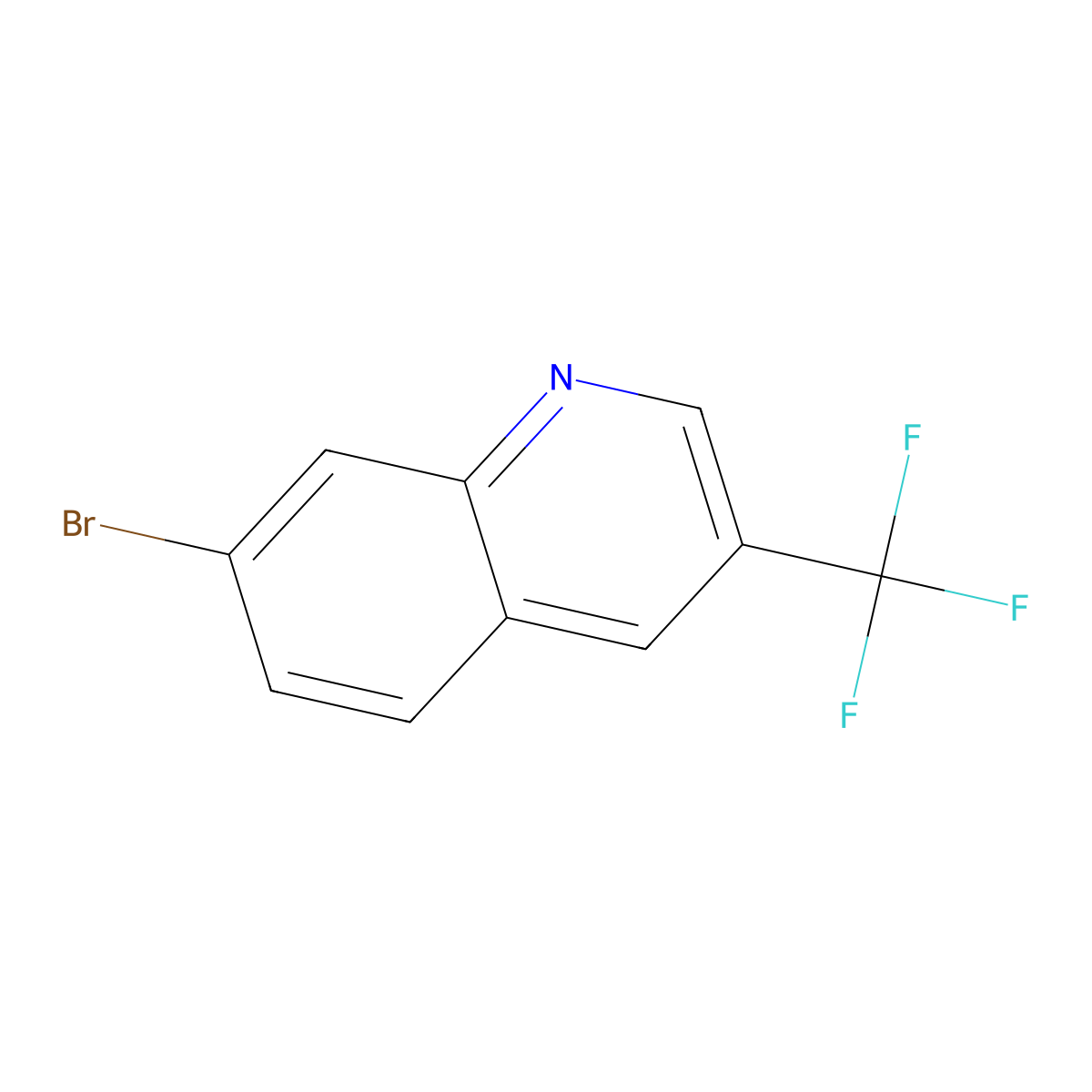7-Bromo-3-(trifluoromethyl)quinoline molecular structure, CAS 1246549-93-8