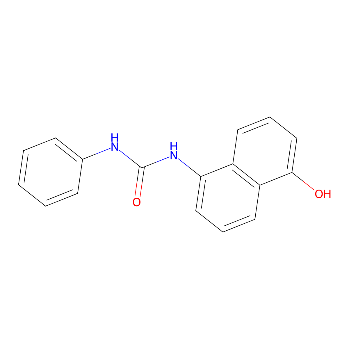 N-(5-Hydroxy-1-naphthalenyl)-N'-phenylurea molecular structure, CAS 124655-15-8