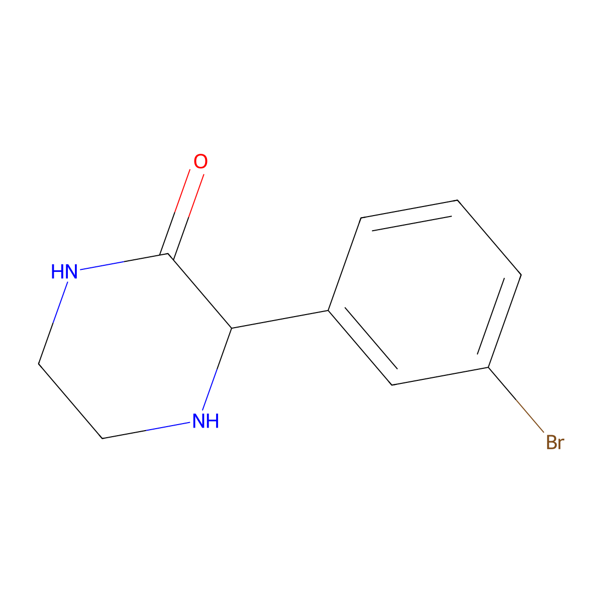 3-(3-Bromophenyl)piperazin-2-one molecular structure, CAS 1246550-36-6