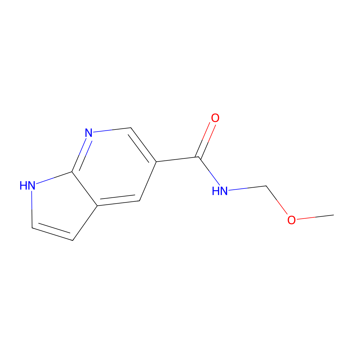 N-(Methoxymethyl)-1H-pyrrolo[2,3-b]pyridine-5-carboxamide molecular structure, CAS 1246550-79-7