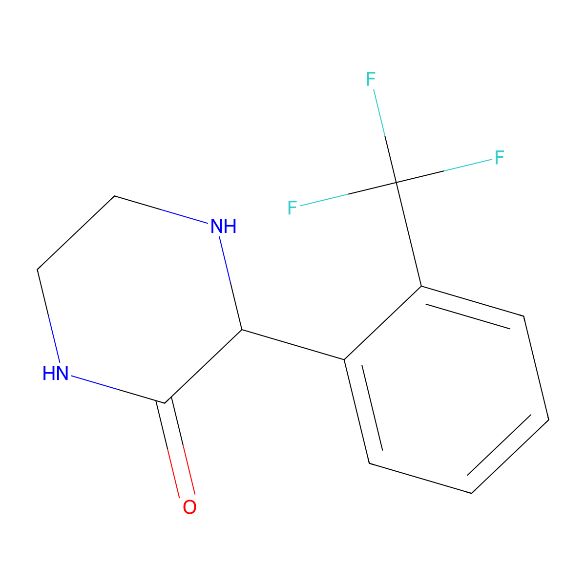 3-[2-(Trifluoromethyl)phenyl]piperazin-2-one molecular structure, CAS 1246551-30-3