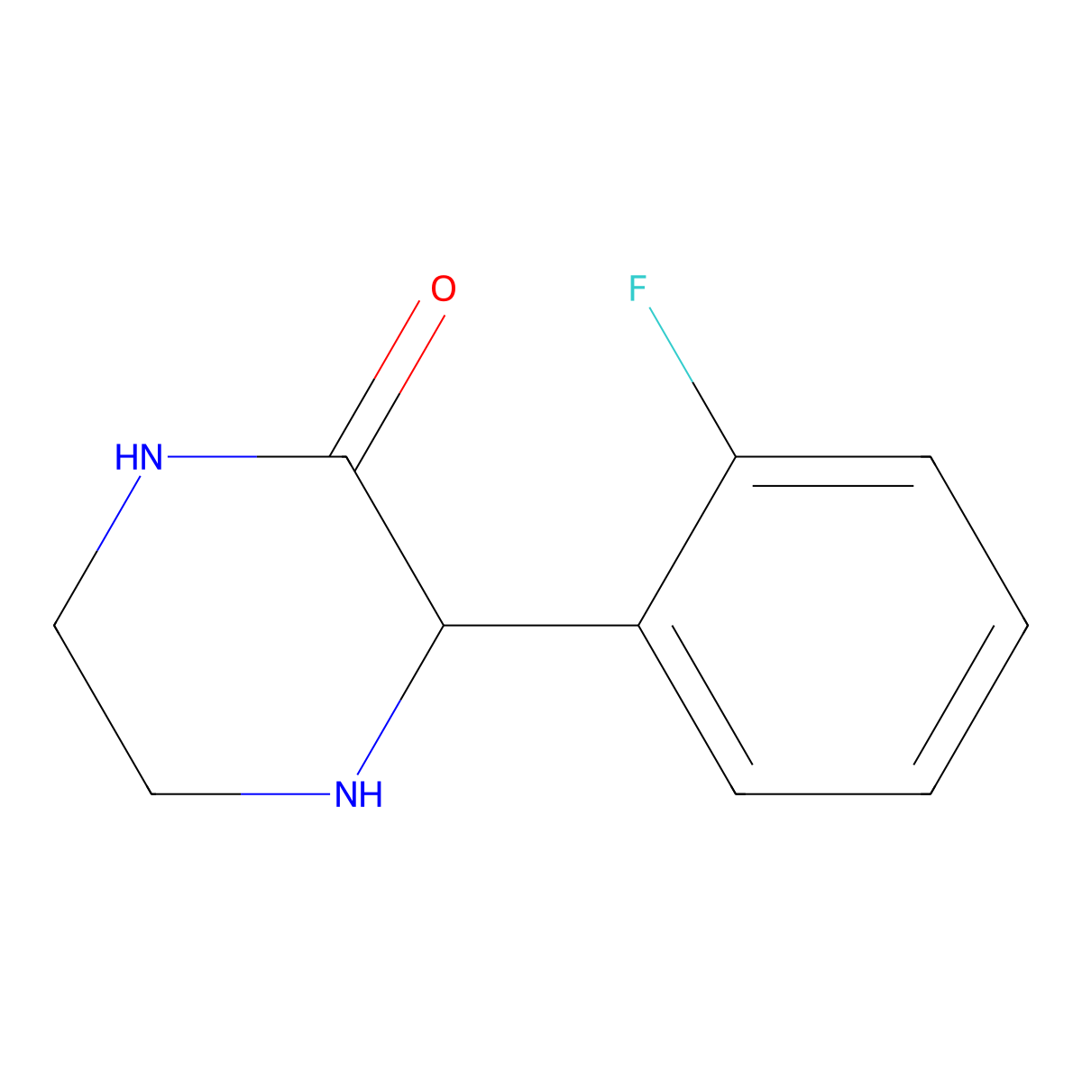 3-(2-Fluorophenyl)piperazin-2-one molecular structure, CAS 1246553-07-0
