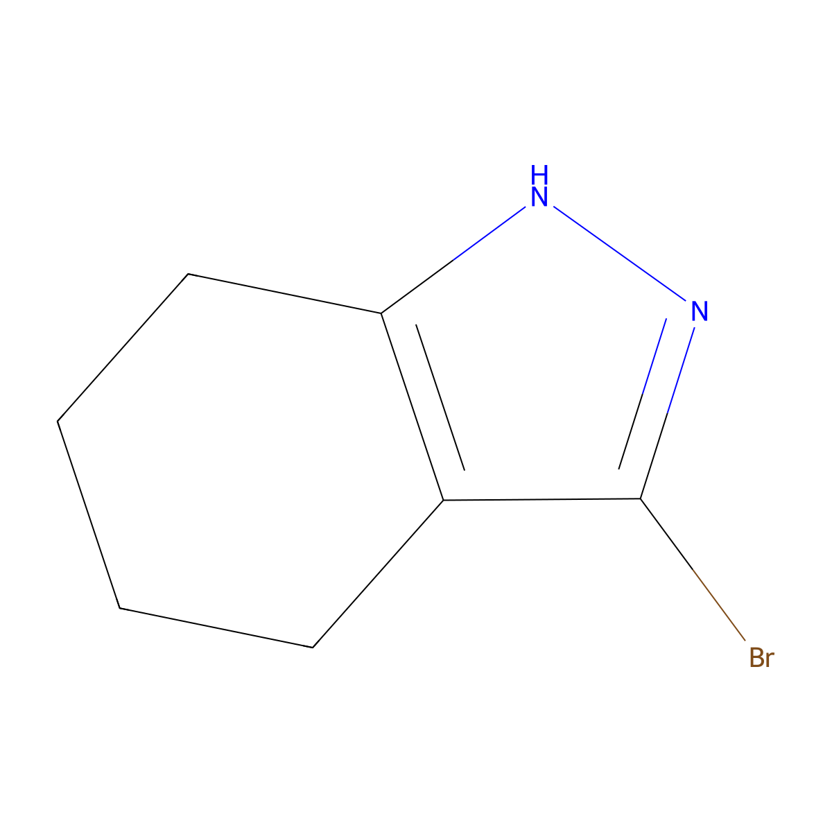 3-bromo-4,5,6,7-tetrahydro-1H-indazole molecular structure, CAS 1246553-15-0