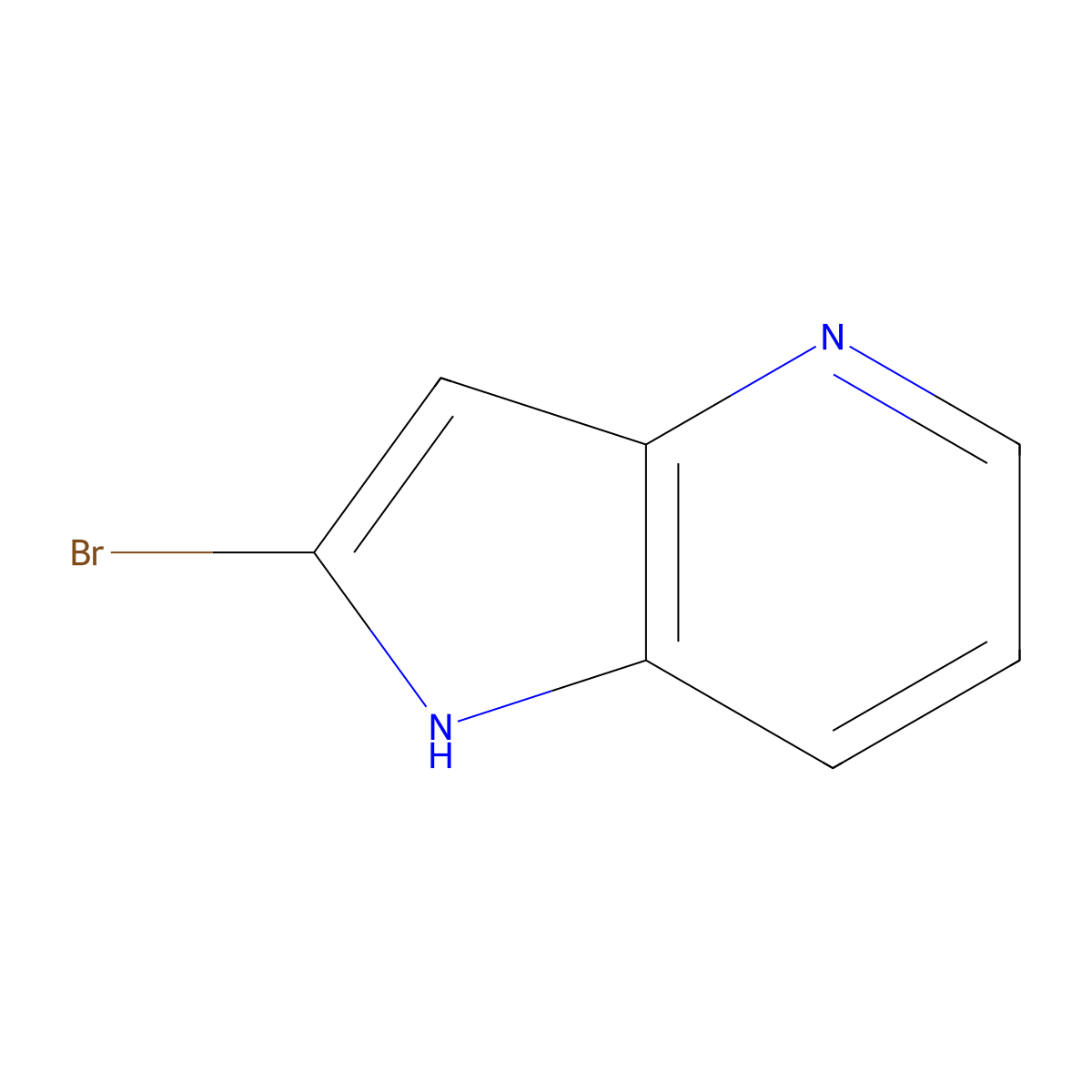 2-Bromo-1H-pyrrolo[3,2-b]pyridine molecular structure, CAS 1246554-16-4