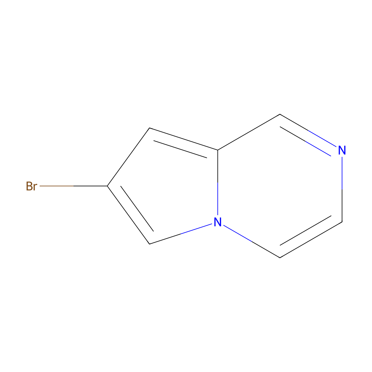 7-Bromopyrrolo(1,2-a)pyrazine molecular structure, CAS 1246554-25-5