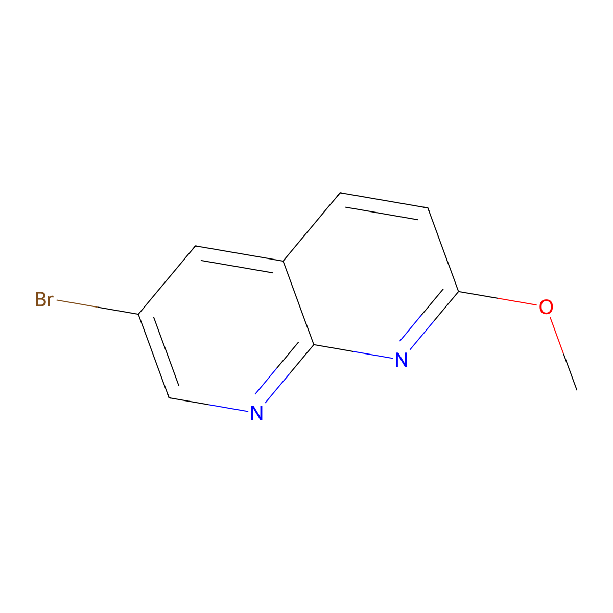 6-Bromo-2-methoxy-1,8-naphthyridine molecular structure, CAS 1246554-28-8