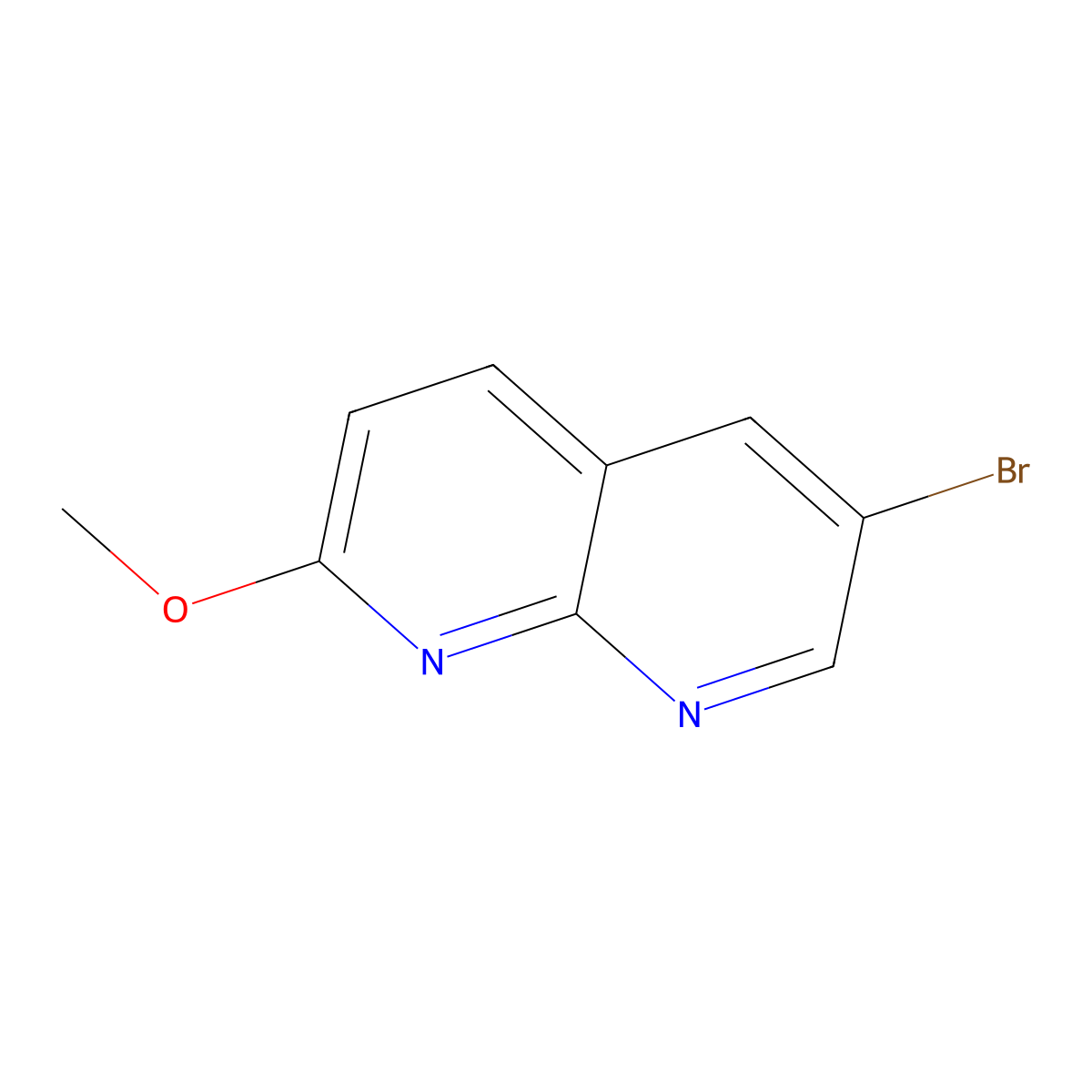6-Bromo-2-methoxy-1,8-naphthyridine molecular structure, CAS 1246554-28-8