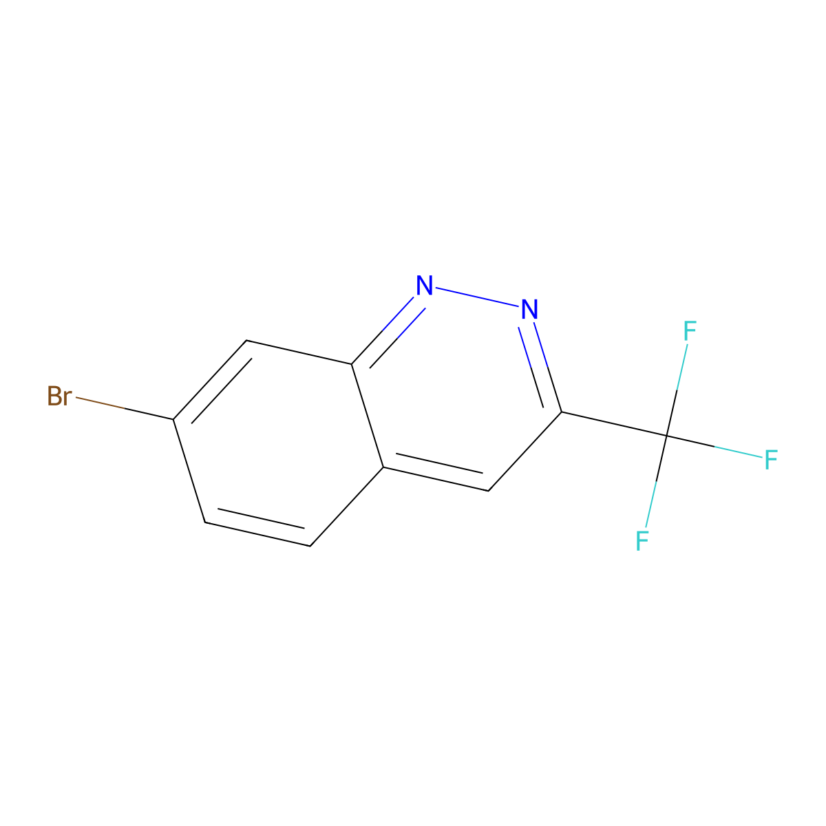 7-Bromo-3-(trifluoromethyl)cinnoline molecular structure, CAS 1246554-91-5