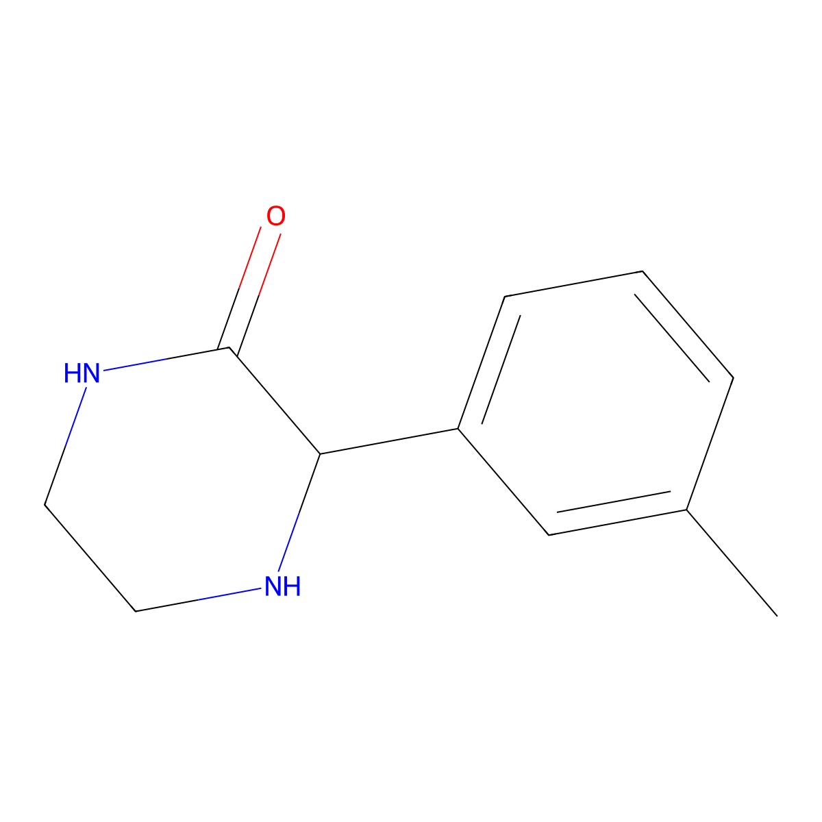 3-(3-Methylphenyl)piperazin-2-one molecular structure, CAS 1246555-04-3