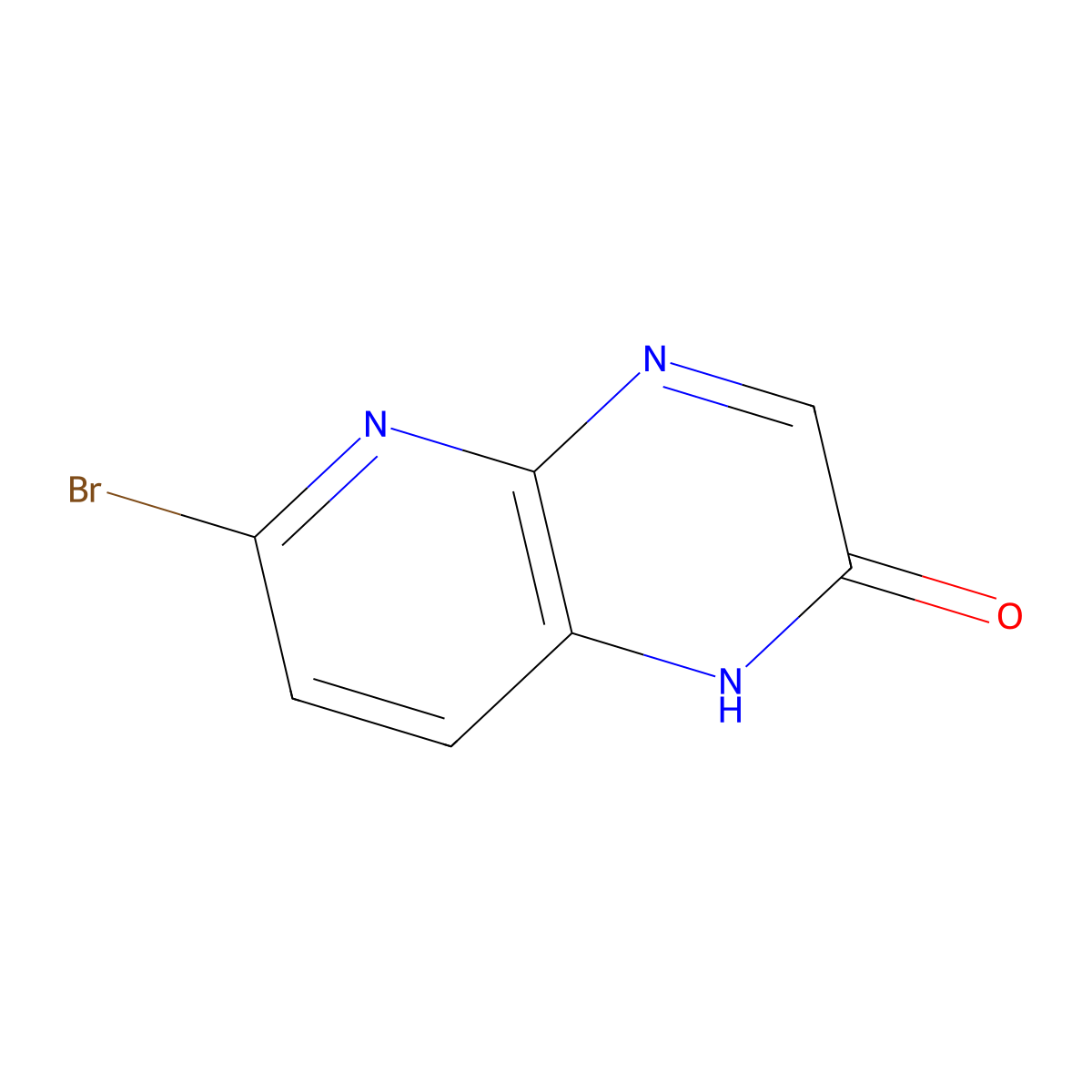 6-Bromopyrido[2,3-b]pyrazin-2(1H)-one molecular structure, CAS 1246555-17-8