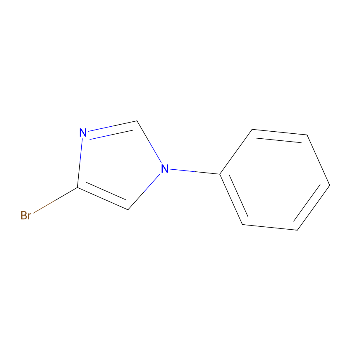 4-Bromo-1-phenyl-1H-imidazole molecular structure, CAS 1246555-43-0