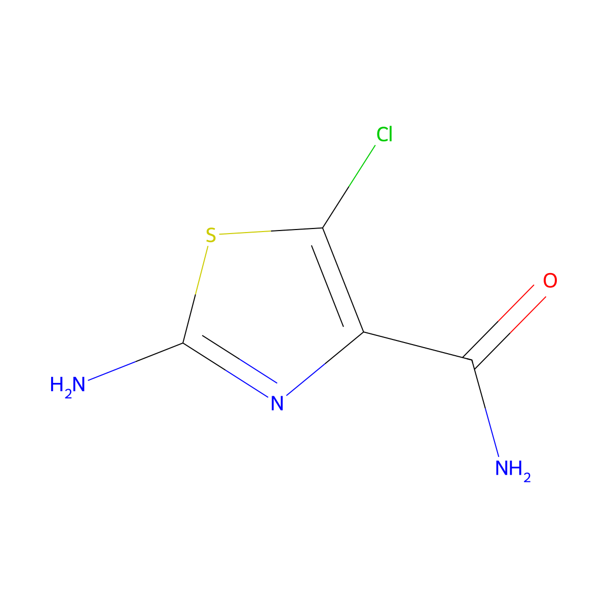 2-Amino-5-chlorothiazole-4-carboxamide molecular structure, CAS 1246555-79-2