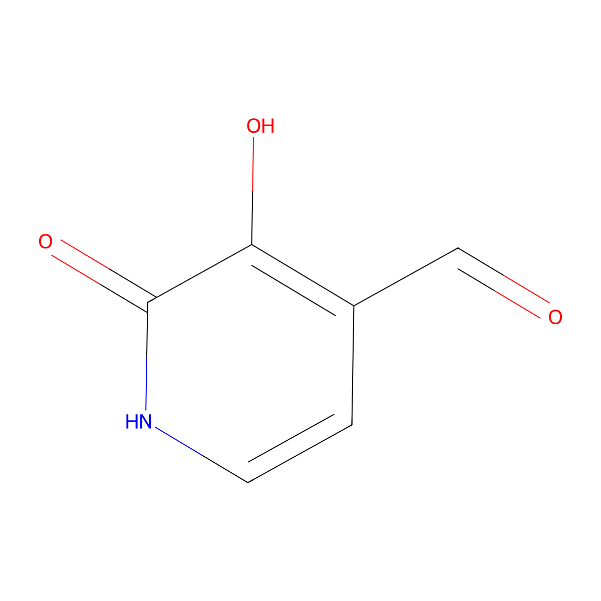 3-Hydroxy-2-oxo-1,2-dihydropyridine-4-carbaldehyde molecular structure, CAS 1246560-67-7