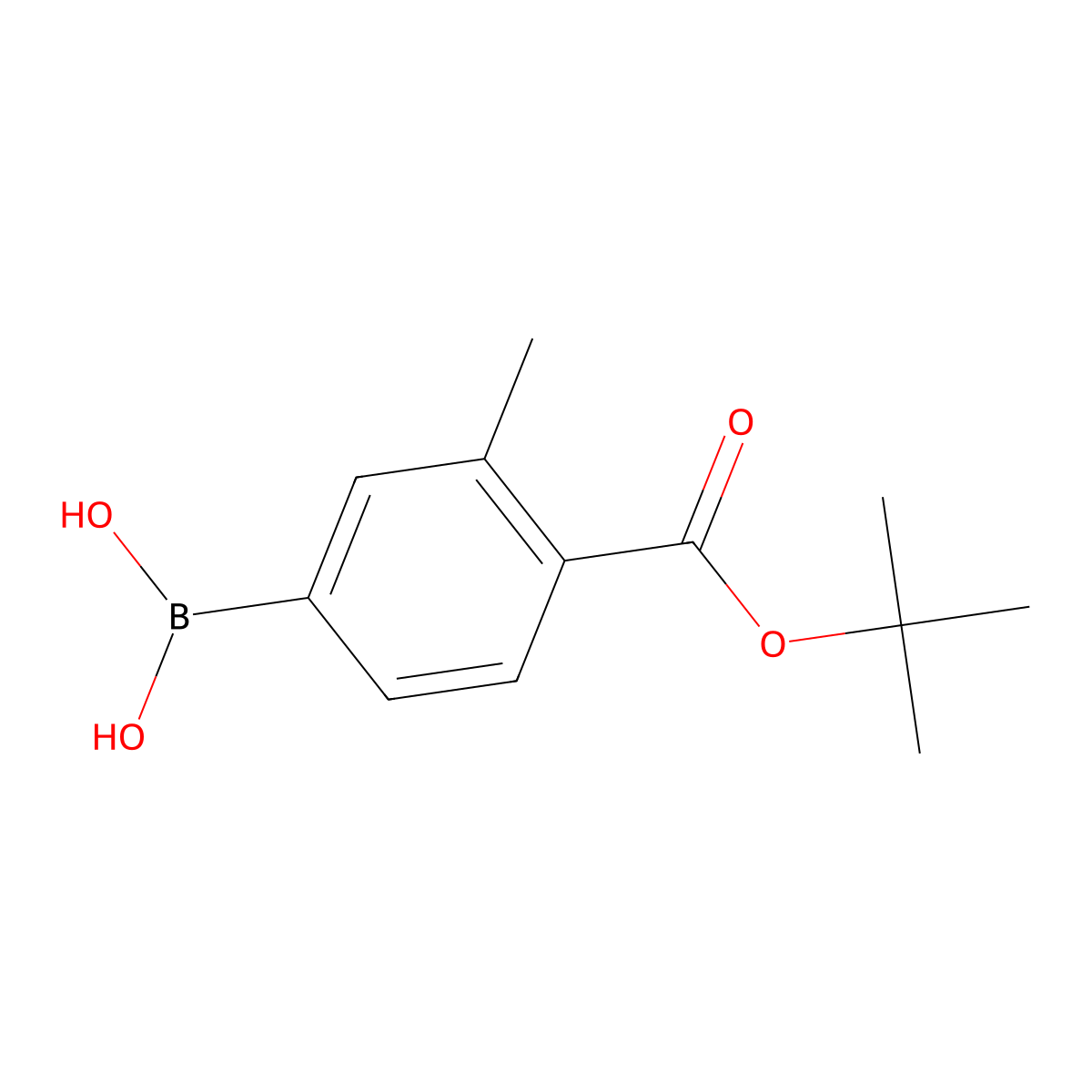 (4-[(tert-Butoxy)carbonyl]-3-methylphenyl)boronic acid molecular structure, CAS 1246560-89-3