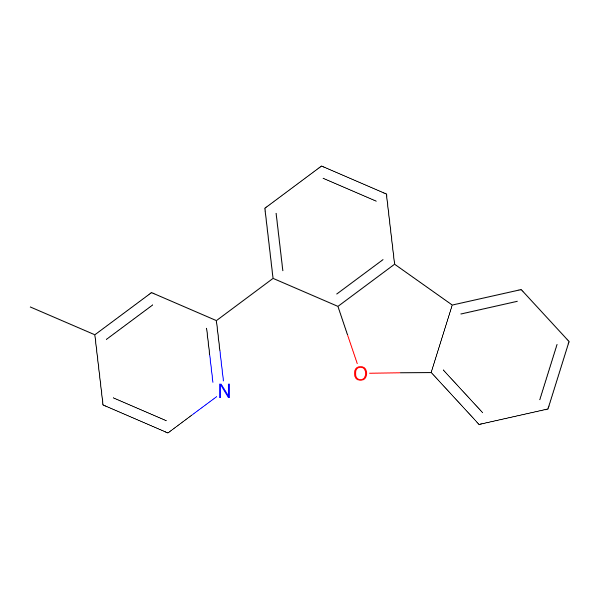 2-(4-Dibenzofuranyl)-4-methylpyridine molecular structure, CAS 1246562-69-5
