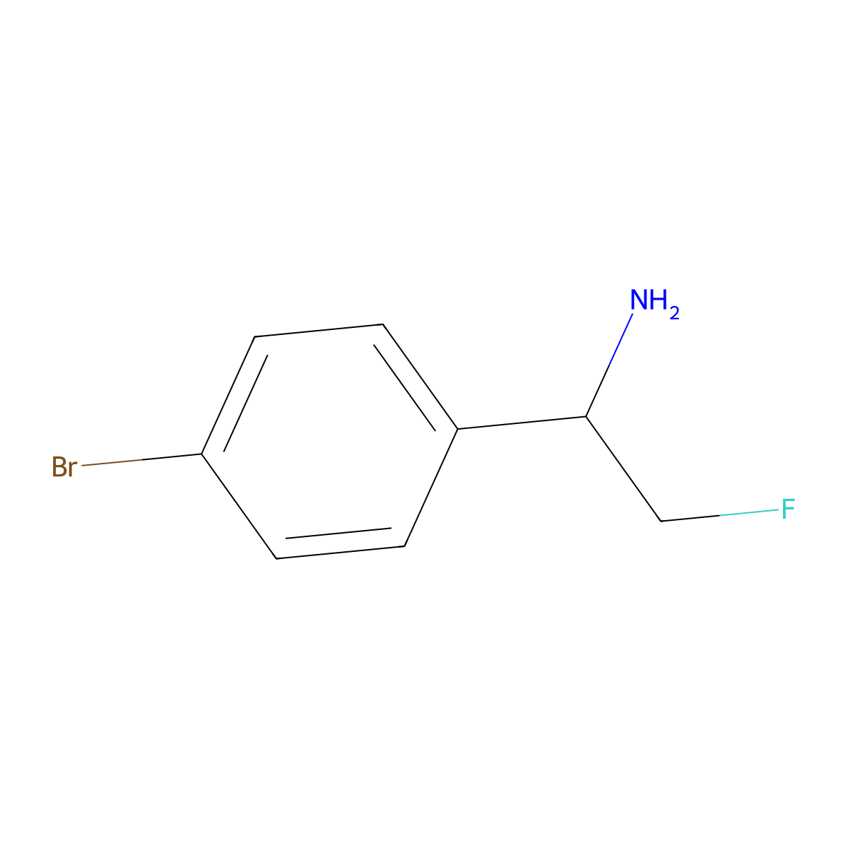1-(4-Bromophenyl)-2-fluoroethanamine molecular structure, CAS 1246567-29-2