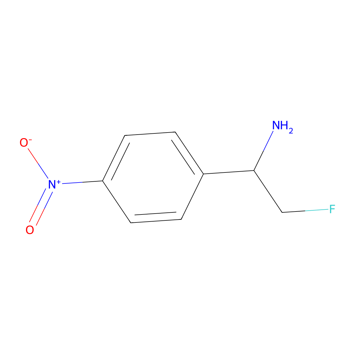 2-Fluoro-1-(4-nitrophenyl)ethan-1-amine molecular structure, CAS 1246567-32-7