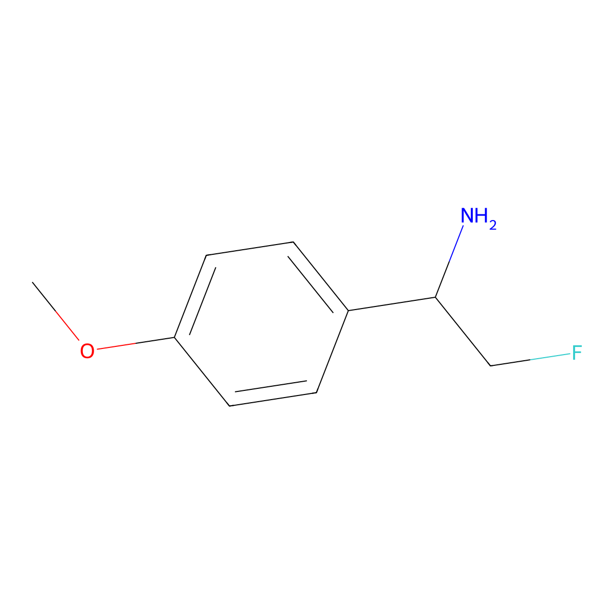 (1R)-2-fluoro-1-(4-methoxyphenyl)ethan-1-amine molecular structure, CAS 1246567-33-8