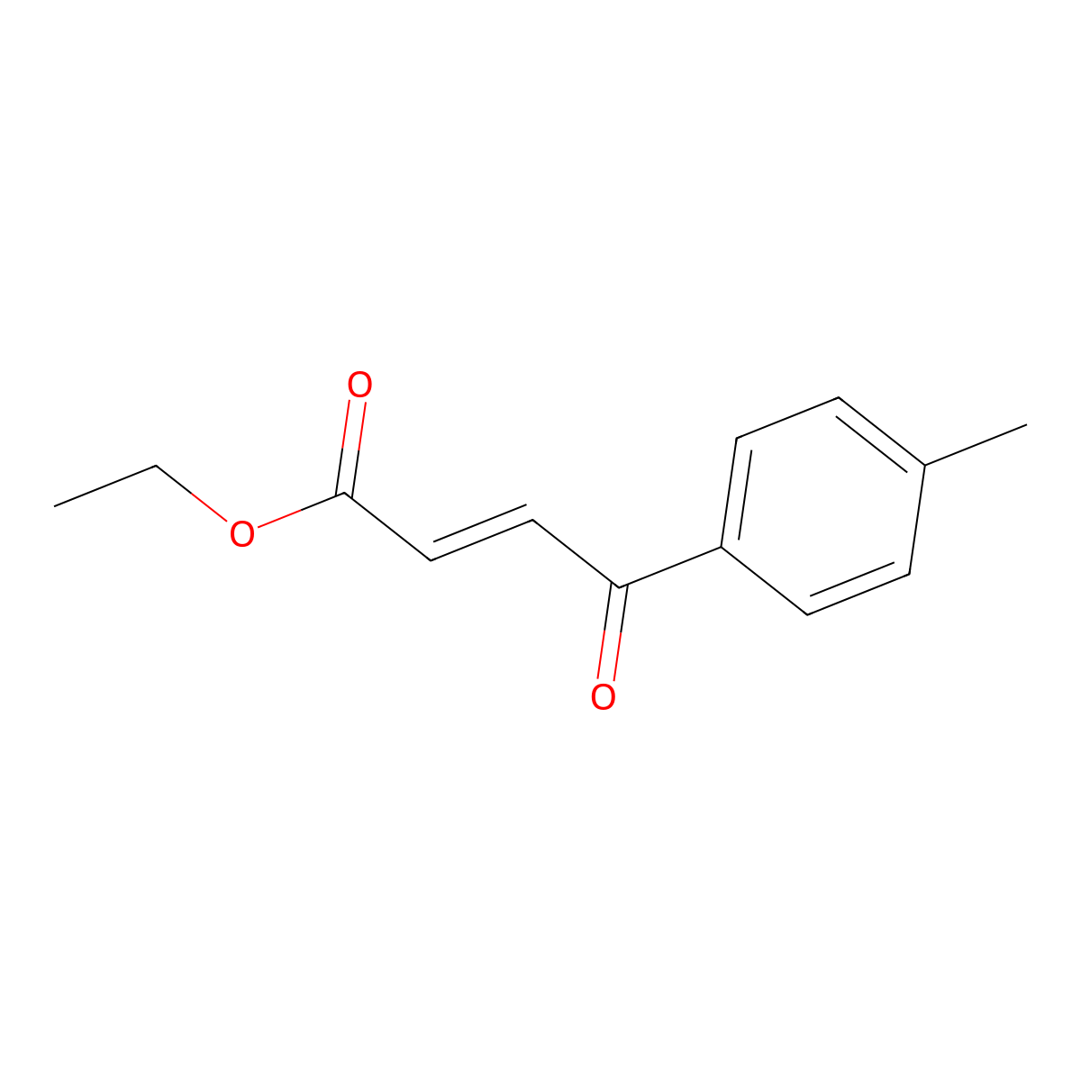 (E)-ethyl 4-oxo-4-(p-tolyl)but-2-enoate molecular structure, CAS 124658-44-2