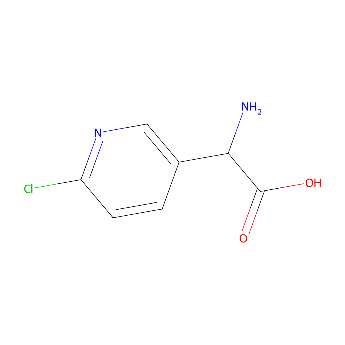 2-Amino-2-(6-chloropyridin-3-YL)acetic acid molecular structure, CAS 1246609-04-0