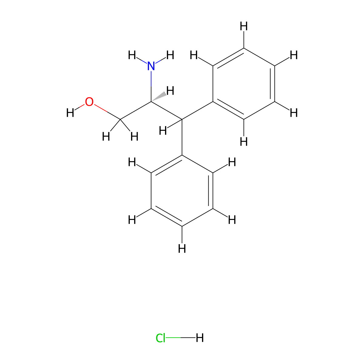 (S)-2-Amino-3,3-diphenylpropan-1-ol hydrochloride molecular structure, CAS 1246616-99-8