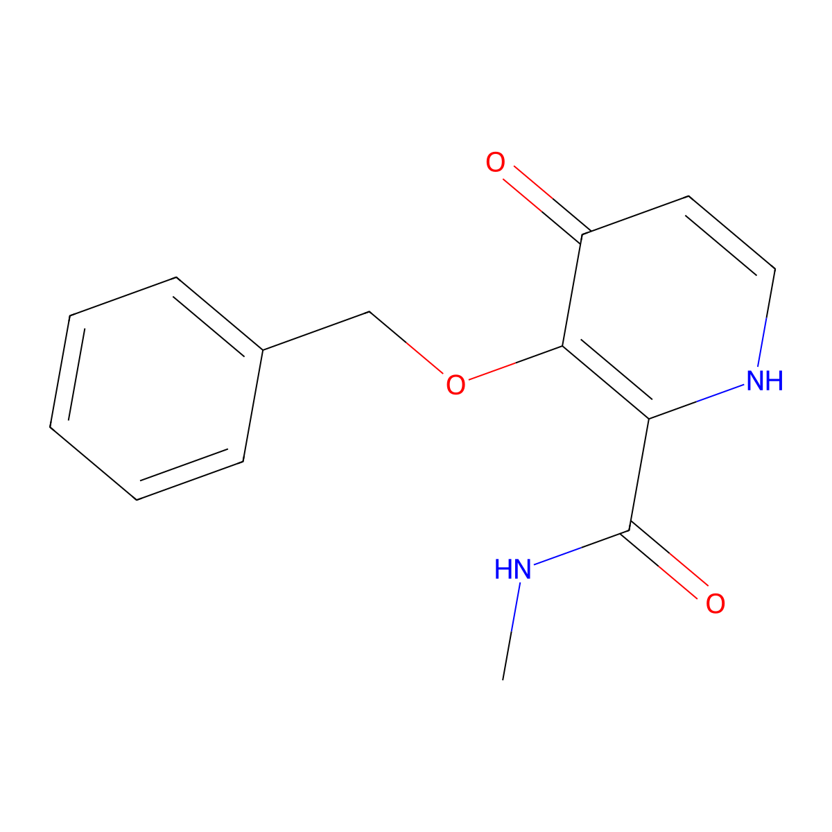 3-(benzyloxy)-N-methyl-4-oxo-1,4-dihydropyridine-2-carboxamide molecular structure, CAS 1246617-43-5