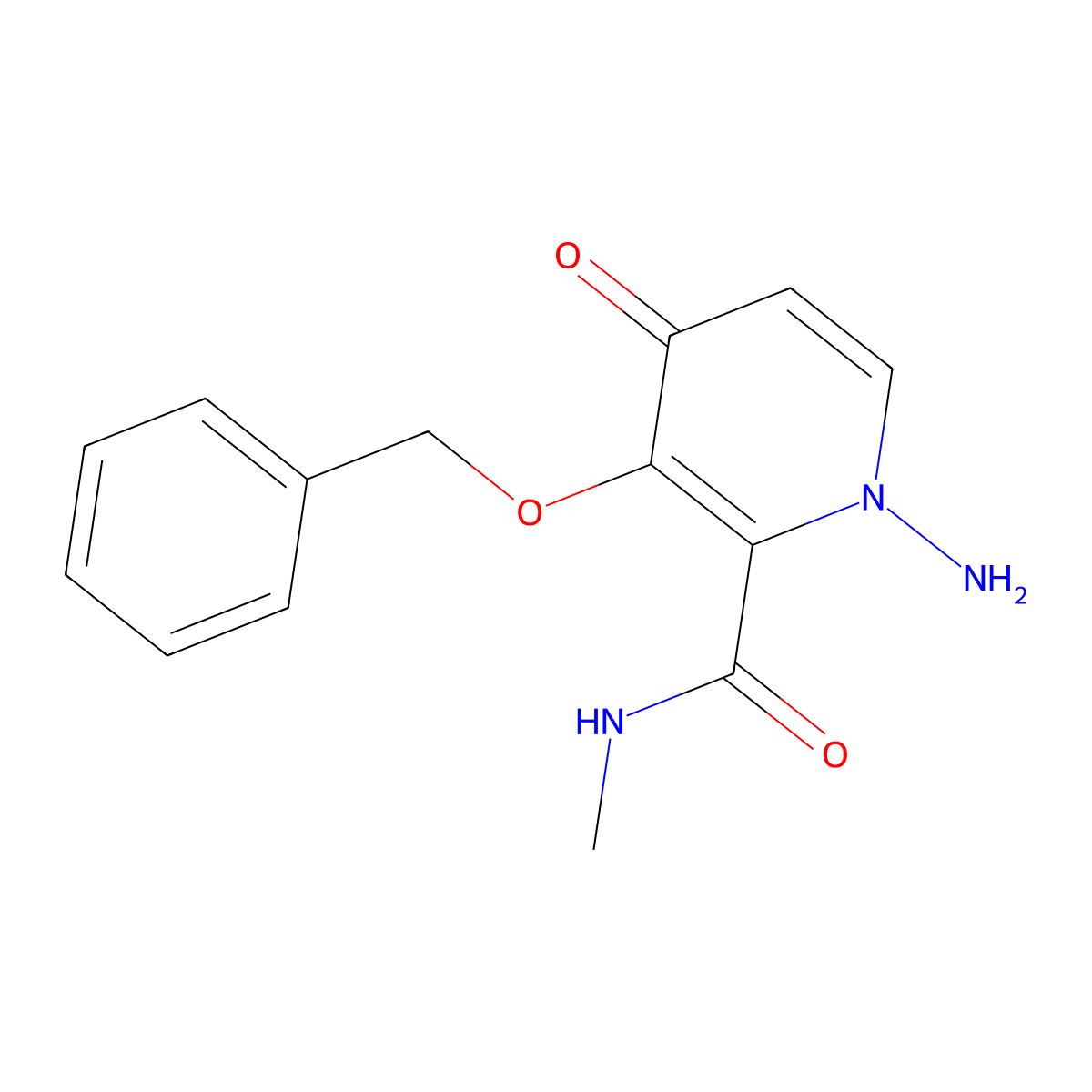 1-amino-3-(benzyloxy)-N-methyl-4-oxo-1,4-dihydropyridine-2-carboxamide molecular structure, CAS 1246617-44-6
