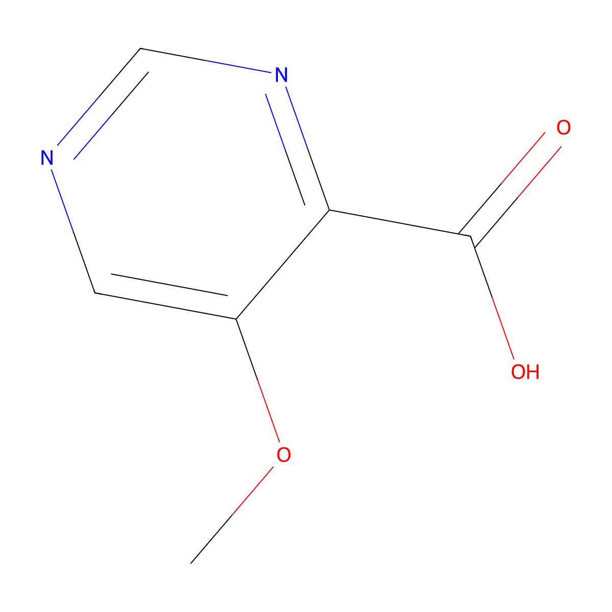 5-Methoxypyrimidine-4-carboxylic acid molecular structure, CAS 1246632-76-7